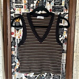Chic Striped V-Neck Tank Top